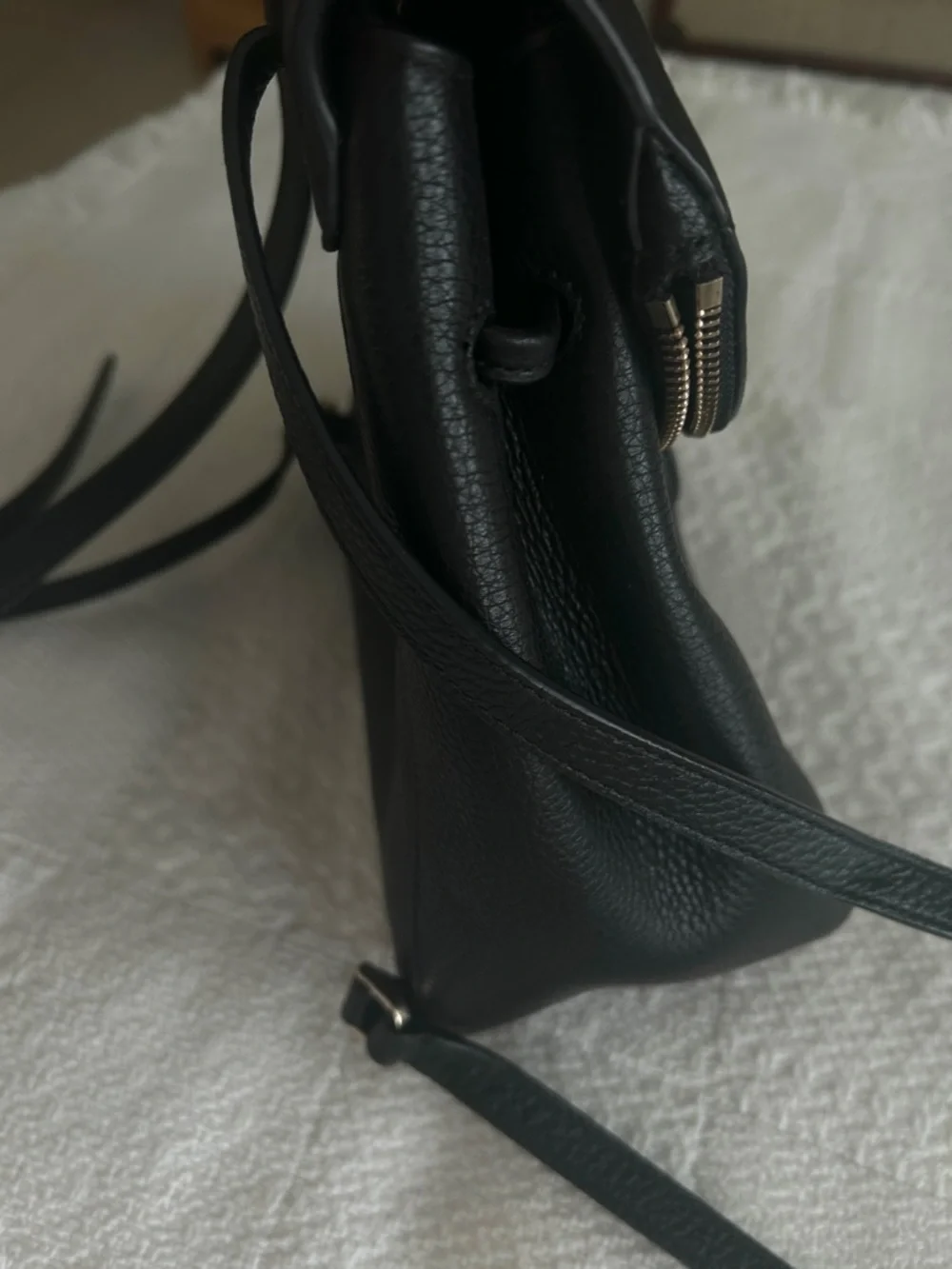 Kate Spade New York Lizzie Medium Flap Backpack - Black Saffiano Leather